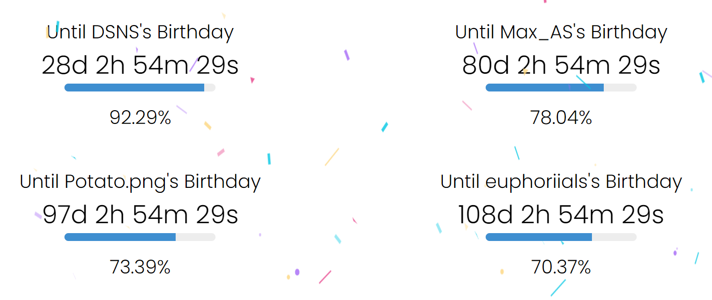Birthday Countdown