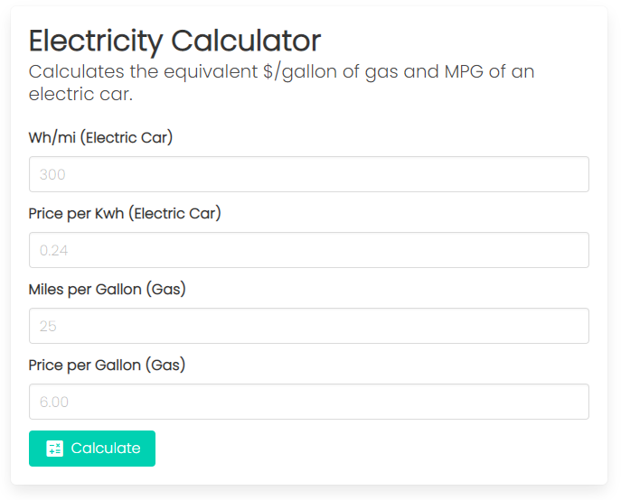 Electricity Calculator